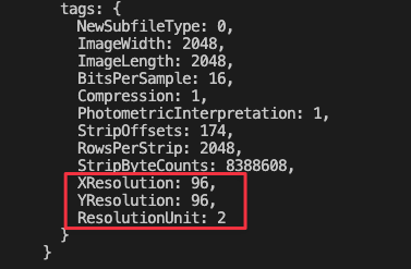 Resolution data